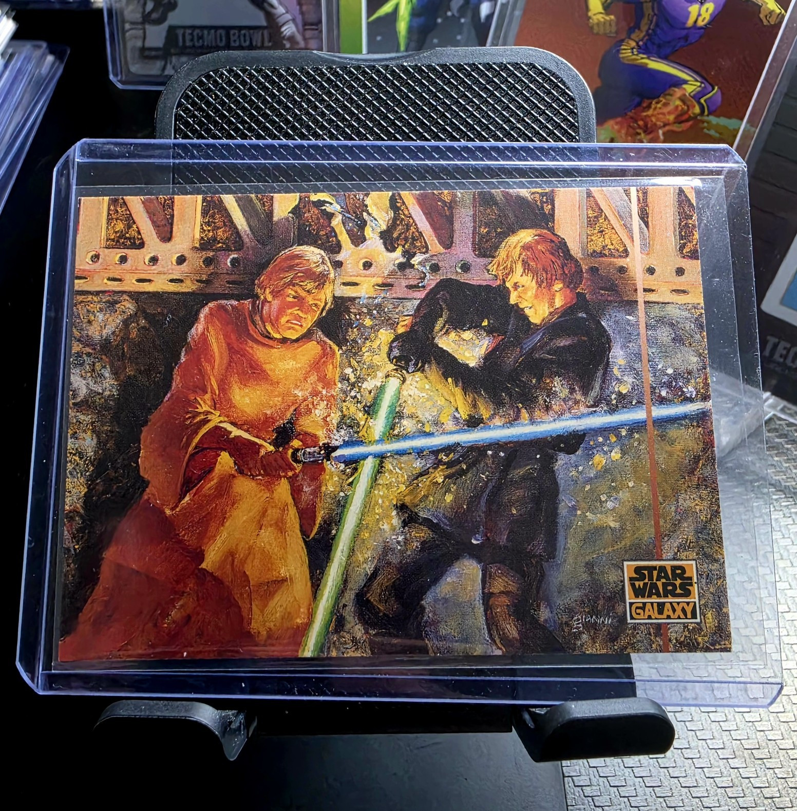 Topps 1995 Star Wars Galaxy Base Set #314 The Novels Luke vs Luuke Card