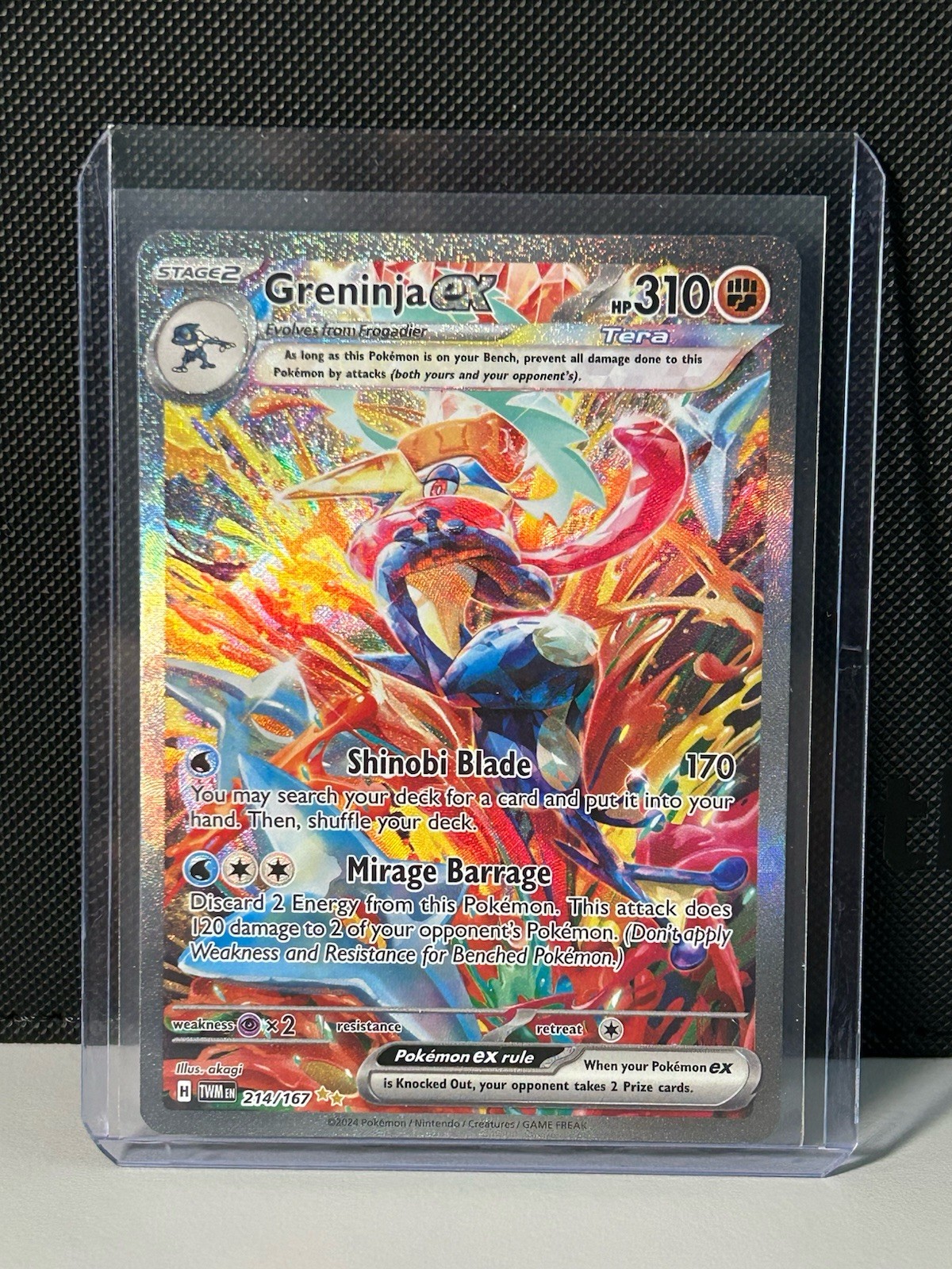 Pokémon TCG Twilight Masquerade Greninja EX 214/167