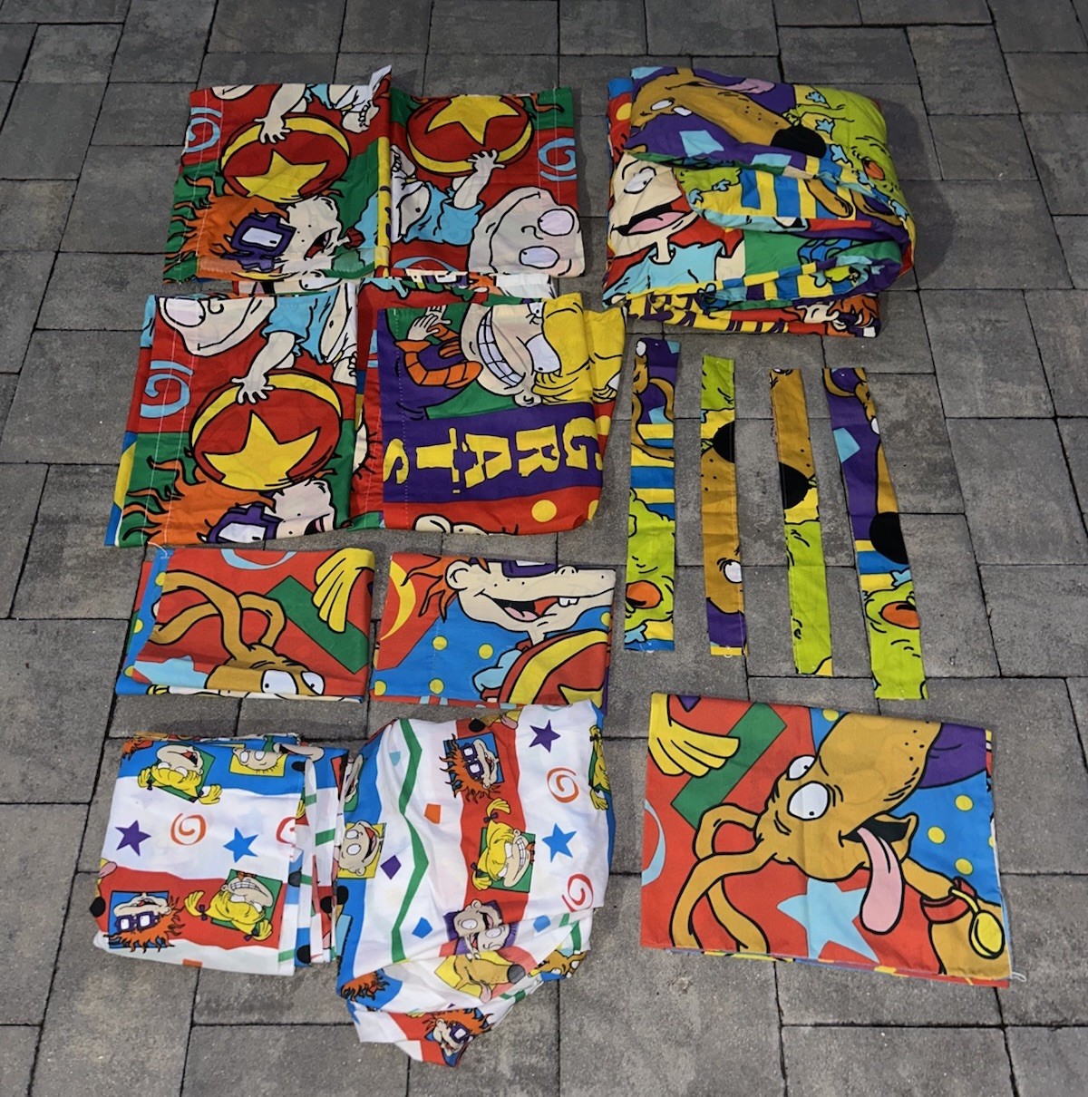 Vintage Rugrats Bed Room Set Curtains Sheets Duvet Made U.S.A Nickelodeon 1997