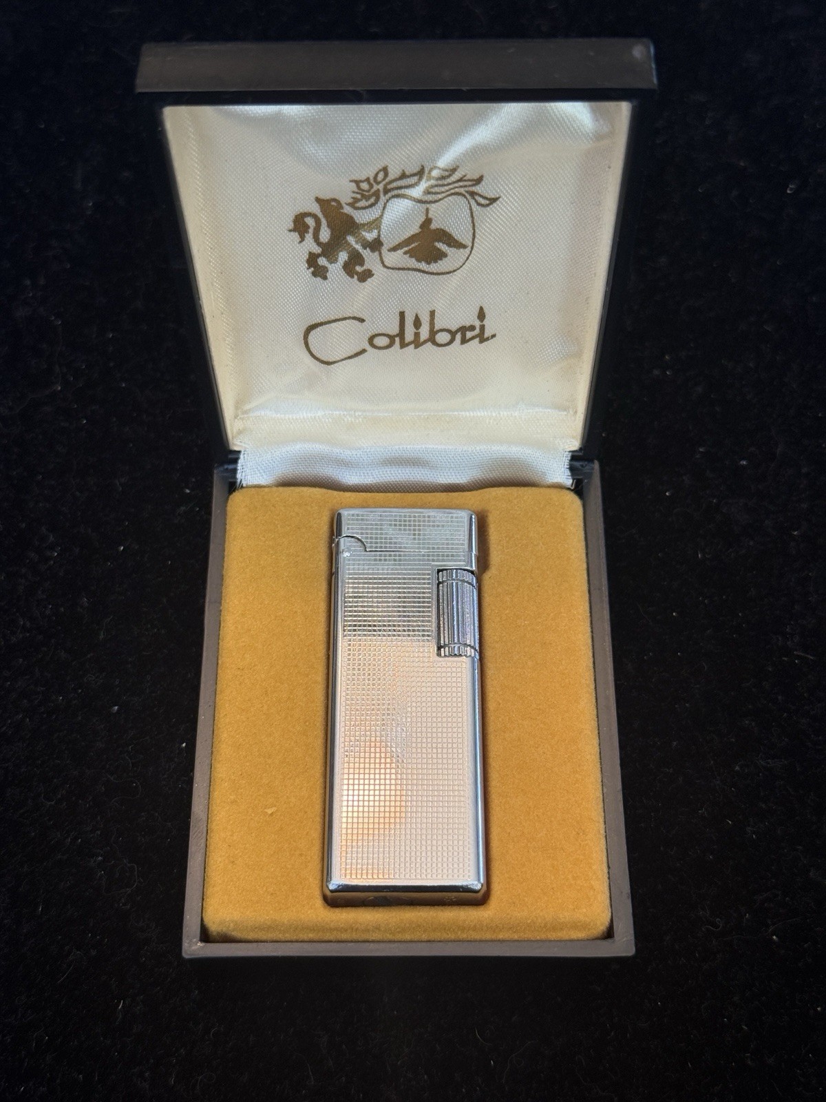 Vintage Colibri Japan Slim Butane Lighter Silver Tone w/ Original Box Vintage Colibri Japan Slim Butane Lighter Silver Tone w/ Original Box