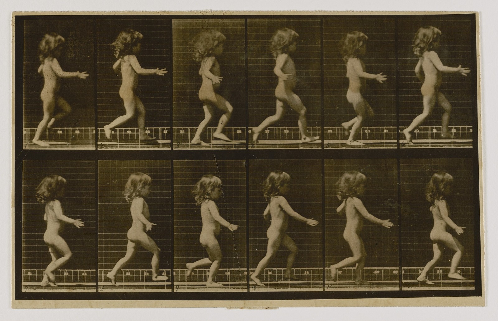 Eadweard Muybridge Child Running Vintage 1880s Photo Reprint Wall Art