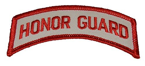 HONOR GUARD ROCKER TAB PATCH - Red & White - Veteran Owned Business HONOR GUARD ROCKER TAB PATCH - Red & White - Veteran Owned Business