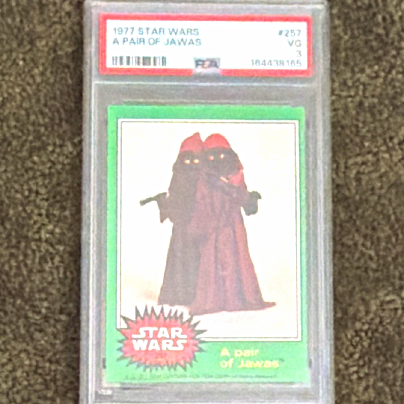 Topps 1977 Star Wars #257 A Pair of Jawas PSA 3 Cert 164438165
