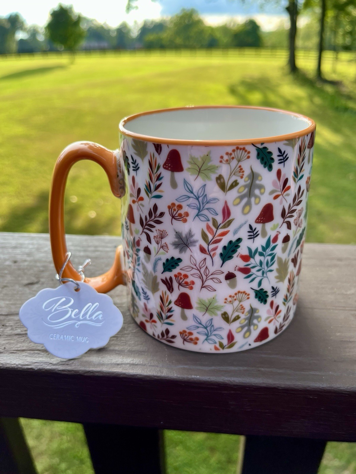 10 Strawberry Street 16 Ounce Bella Style Mug MUSHROMS - NWT