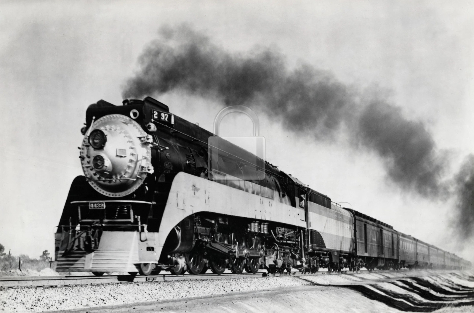 Southern Pacific Noon Daylight led by 4439 at Northridge, CA in 1941 5 x 7 Photo