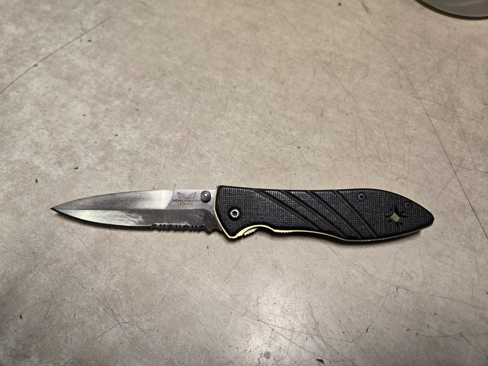 RARE Benchmade USA 880 DARKSTAR TITANIUM/G10/Ats-34 Used