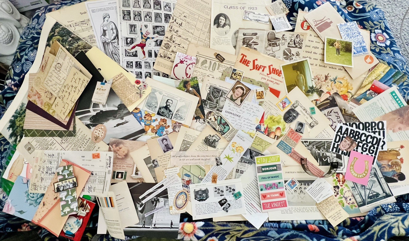 50+ Pc Vintage Ephemera Lot Paper Junk Journal Collage Mixed Media
