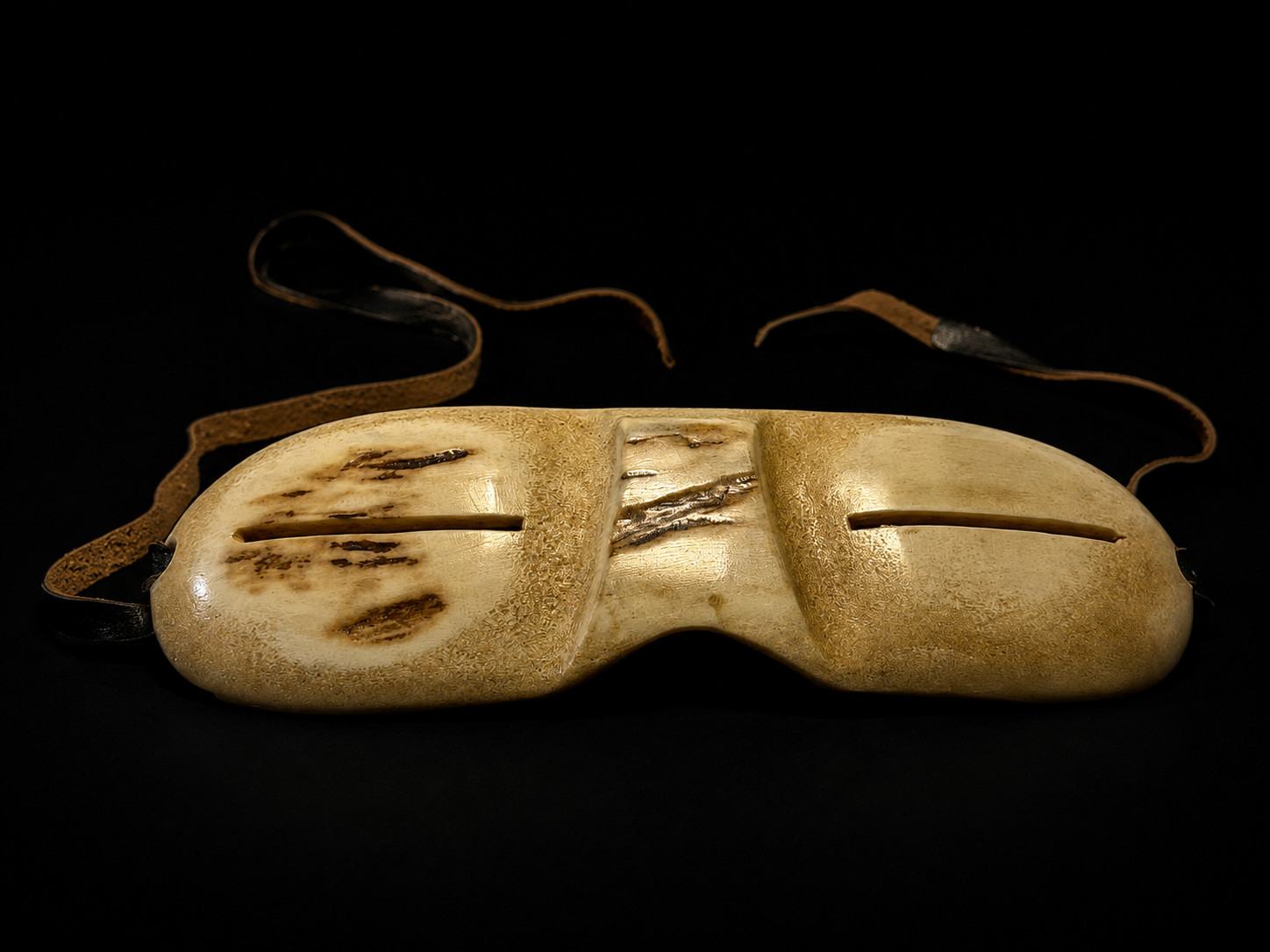 Eskimo Snow Goggles, Yupik Hand Made Sunglasses, Inuit Style Goggles #6
