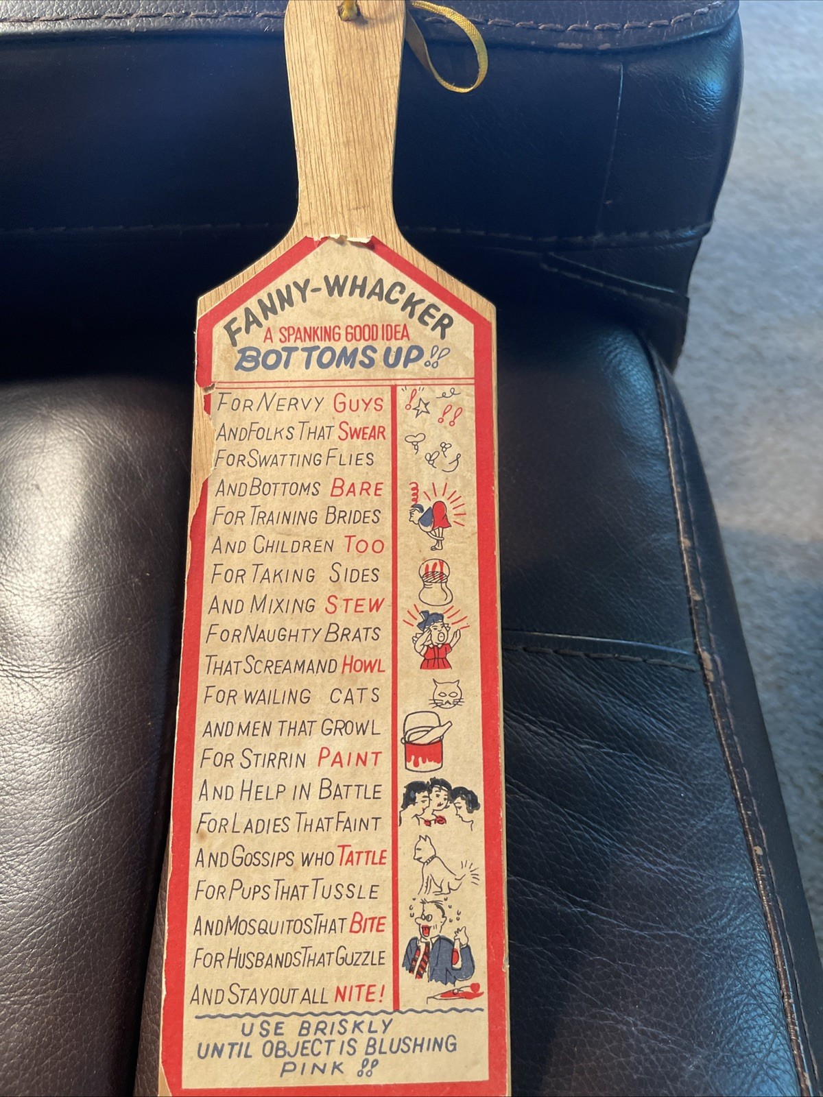 Vintage Fanny Paddle Wacker Spanking Stick Souvenir 