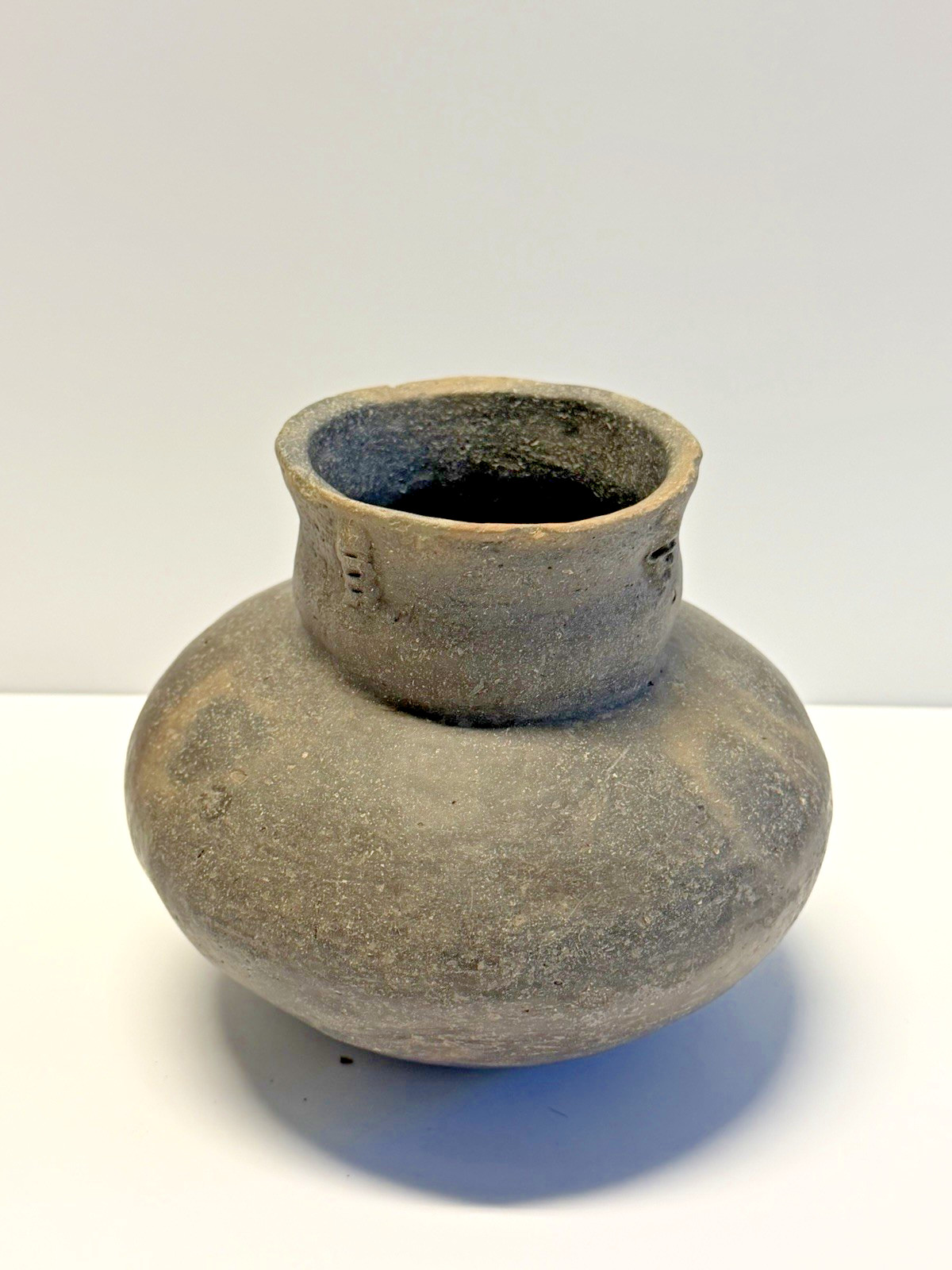 Antique Original Native American Indian Clay Pottery Jug; Critt County, Arkansas