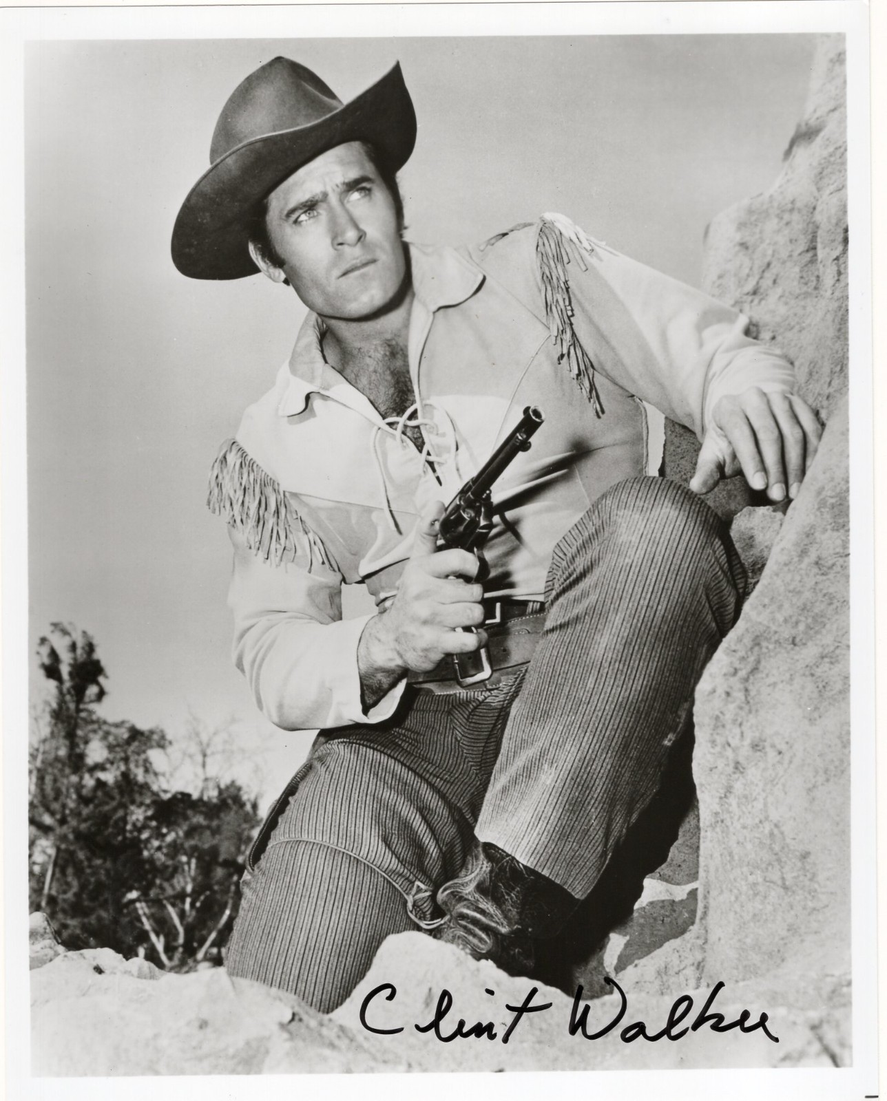 Clint Walker The Dirty Dozen Cheyenne Western Cowboy Star Signed Autograph Photo