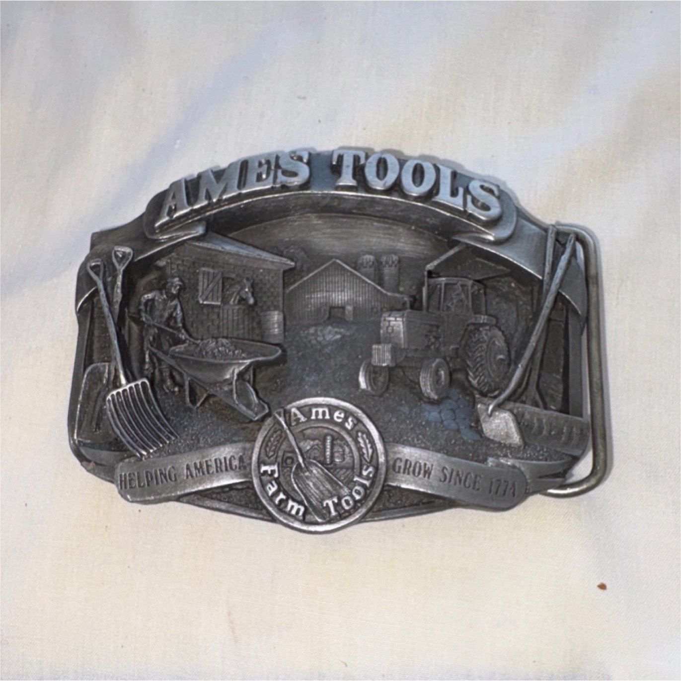 Ames Farm Tools Belt Buckle Western Americana Collectible