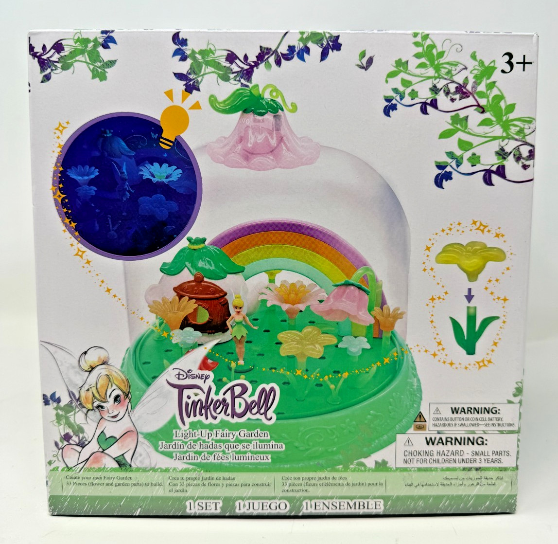 Disney Parks Tinkerbell Light Up Fairy Garden Peter Pan Neverland New In Box
