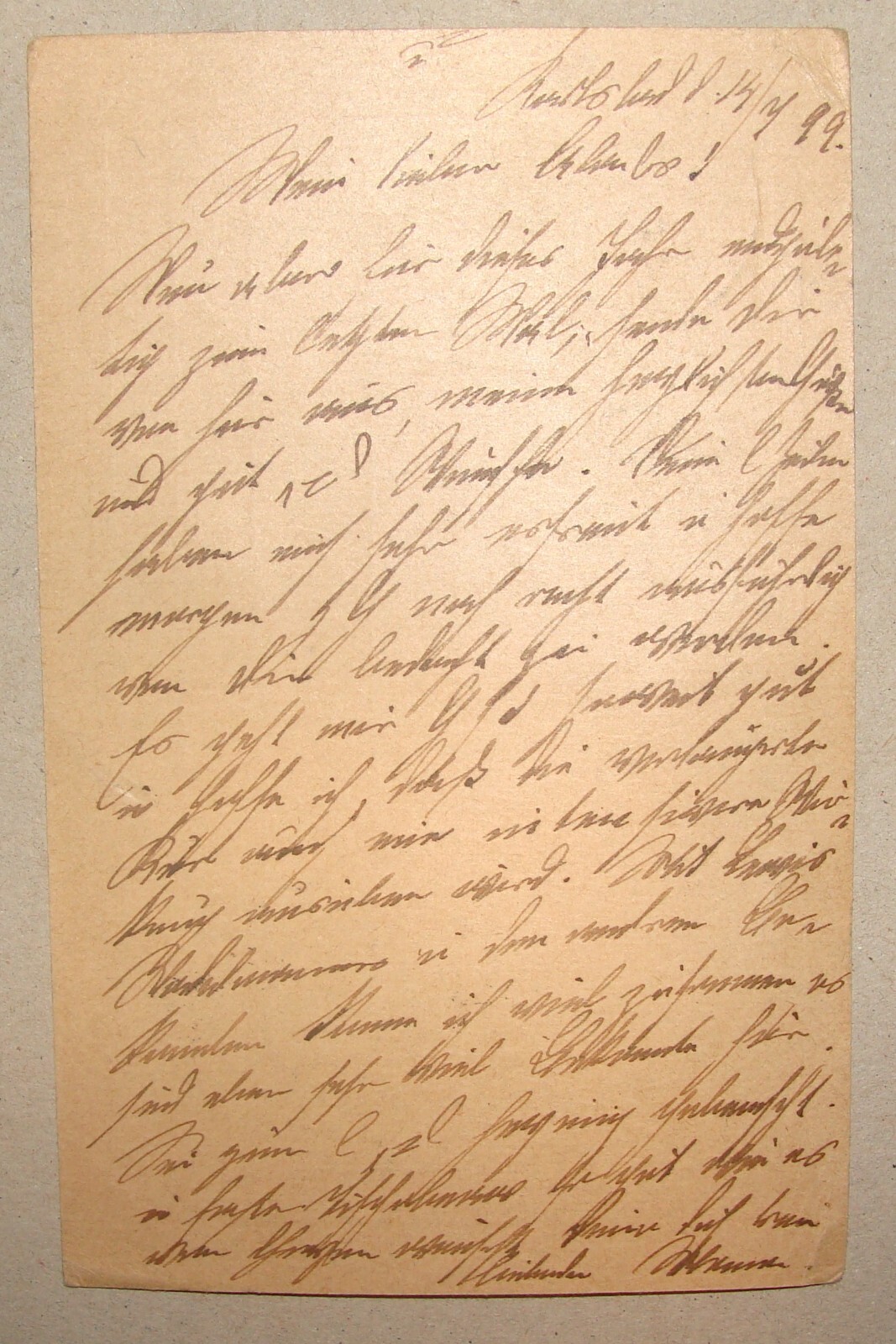 Germany Card Jewish Judaica 1899 German   Letter Postcard Stamp Karlsbad Czech