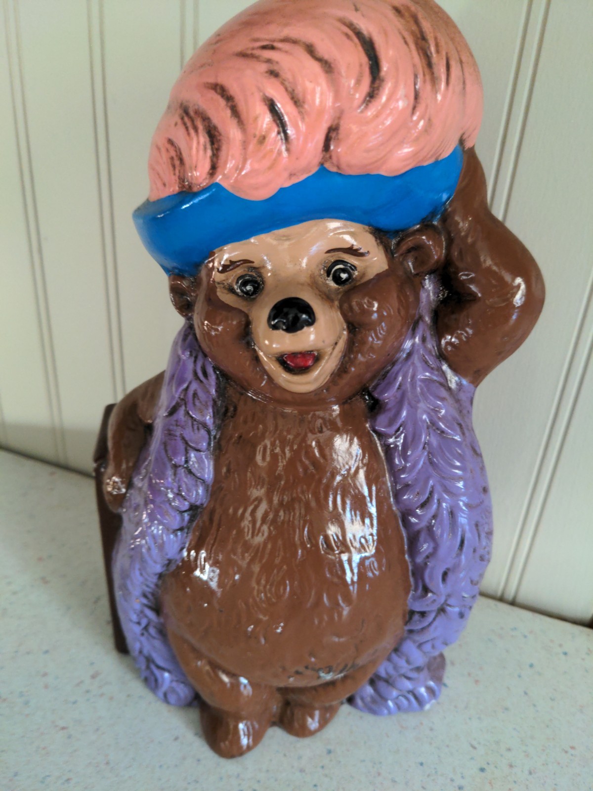 RARE Vintage Walt Disney Country Bear Jamboree Painted Ceramic Music Box Figure