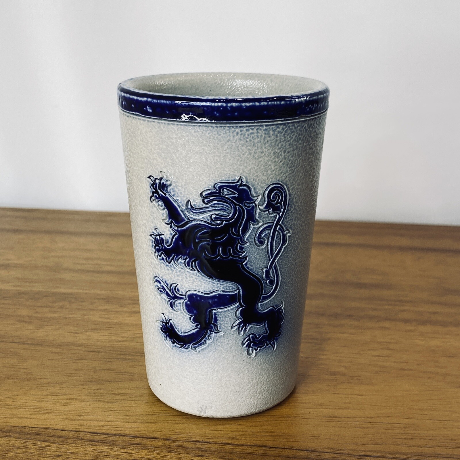 Vintage Reinhold Merkelbach Rampant Lion West Germany Salt Glazed Cup