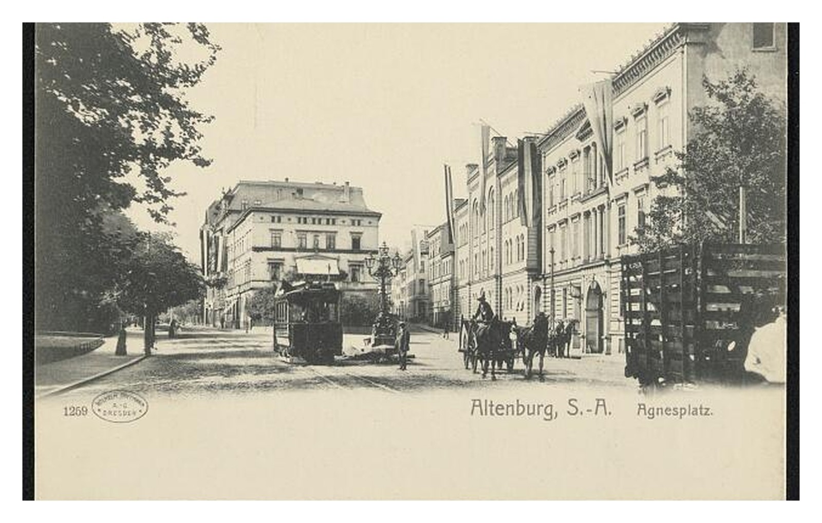 Altenburg Germany Agnesplatz Standard Postcard Altenburg Germany Agnesplatz Standard Postcard