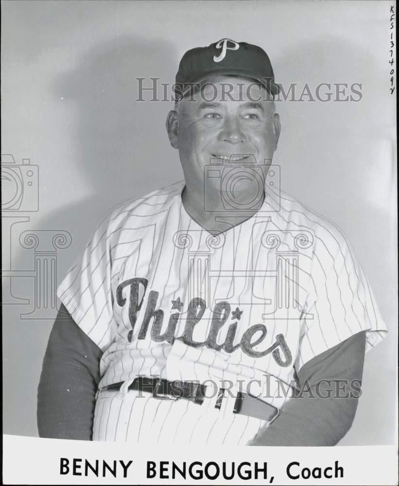 1959 Press Photo Benny Bengough, coach of the Philadelphia Phillies - kfx07224