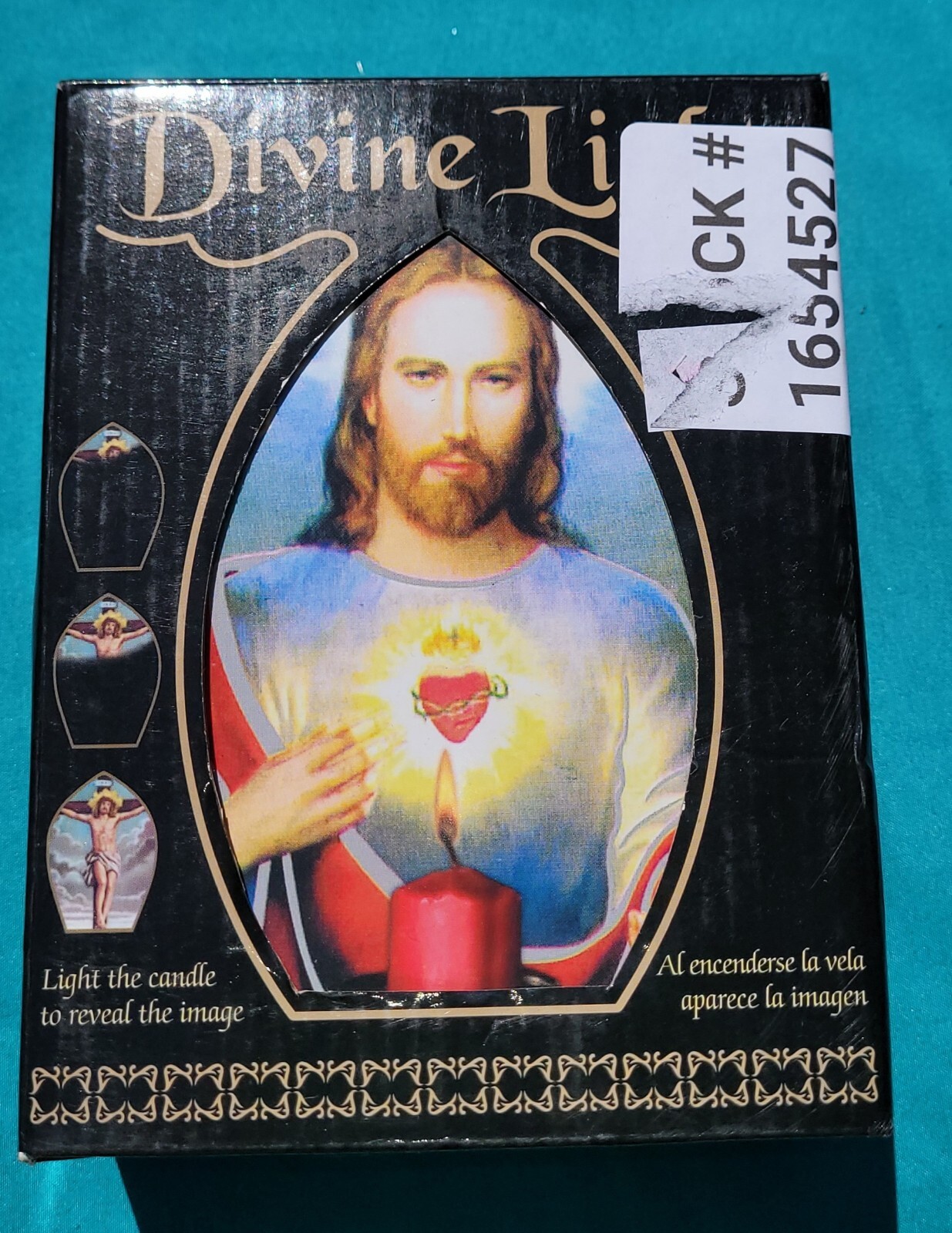 Divine Light Sacred Heart of Jesus Candle Religious Christian Light Collectible
