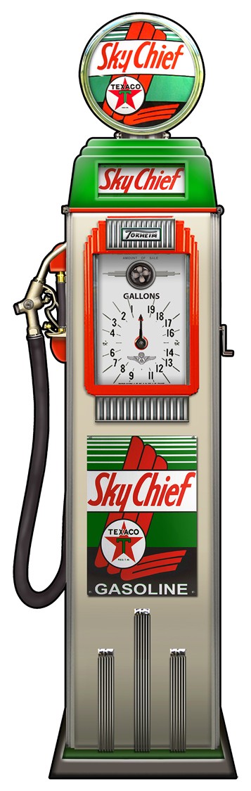 Texaco Sky Chief Gas Pump Reproduction Garage Art Metal Sign 12x40