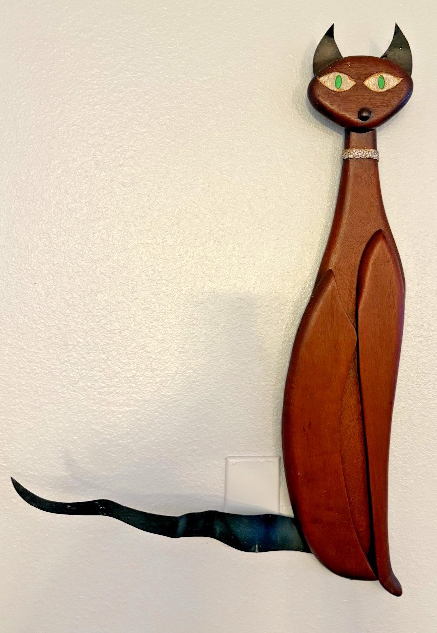 1961 Masketeers Inc. Mid-Century Modern Siamese Cat Wall Hanging Decor 25 1/2\