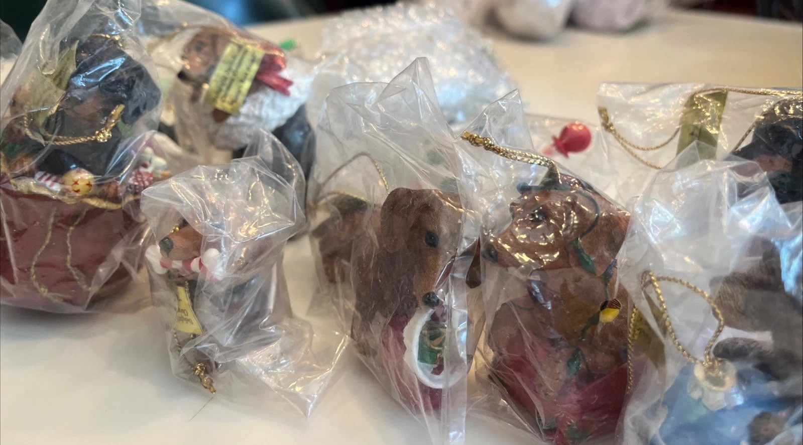 Set Of 11 Danbury Mint Delightful Dachshunds Dog Christmas Tree Ornaments Resin