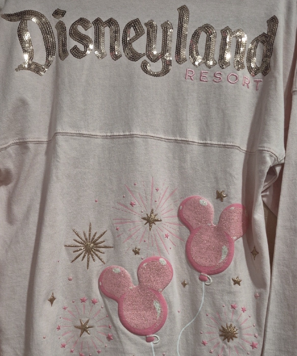 NWT XXL Spirit Jersey Disneyland Pink Sequin Mickey Balloons NWT XXL Spirit Jersey Disneyland Pink Sequin Mickey Balloons