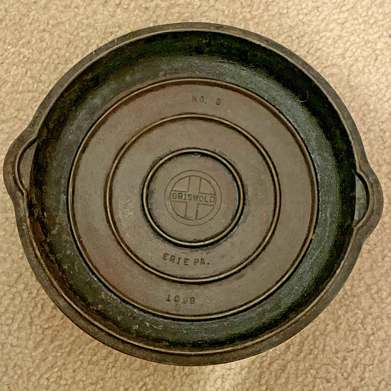 Griswold #8 Skillet Pan Lid 1098B  RECONDITION NEEDED