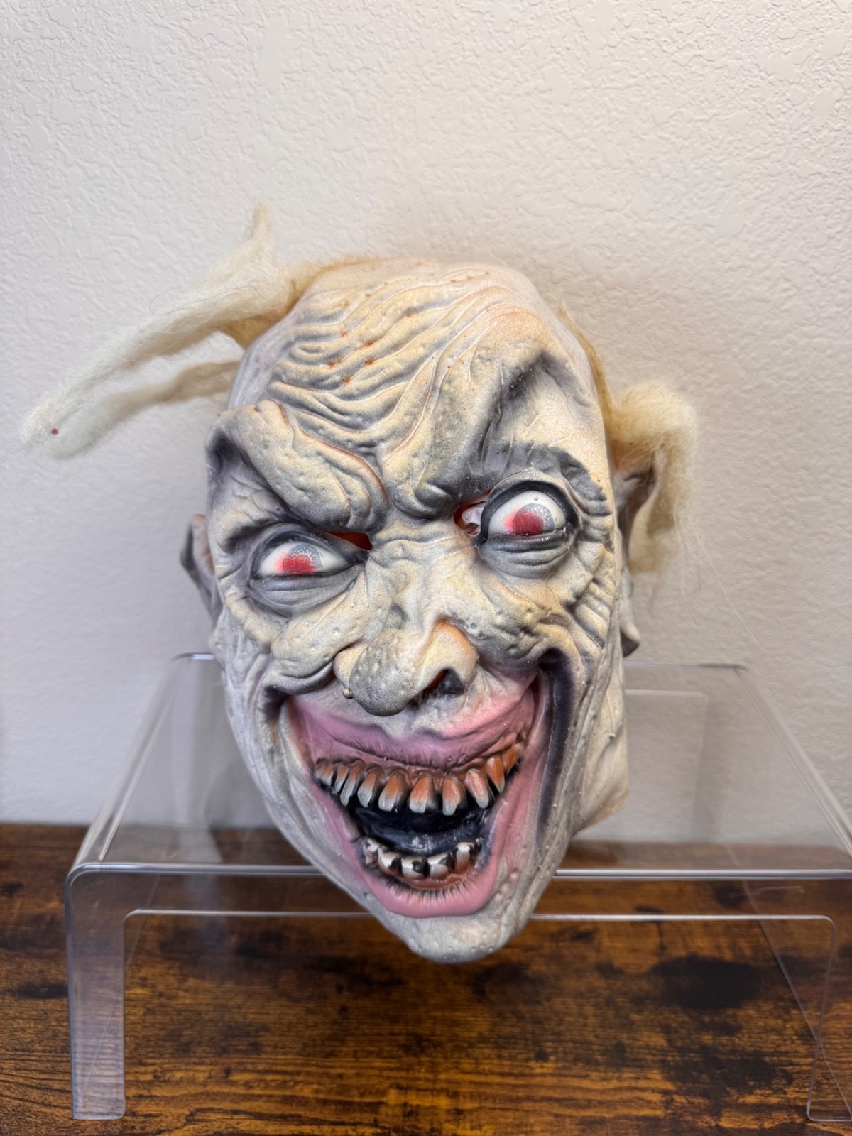 Distortions Unlimited Creepy Old Man Mask 1990 Vintage Latex Halloween Horror
