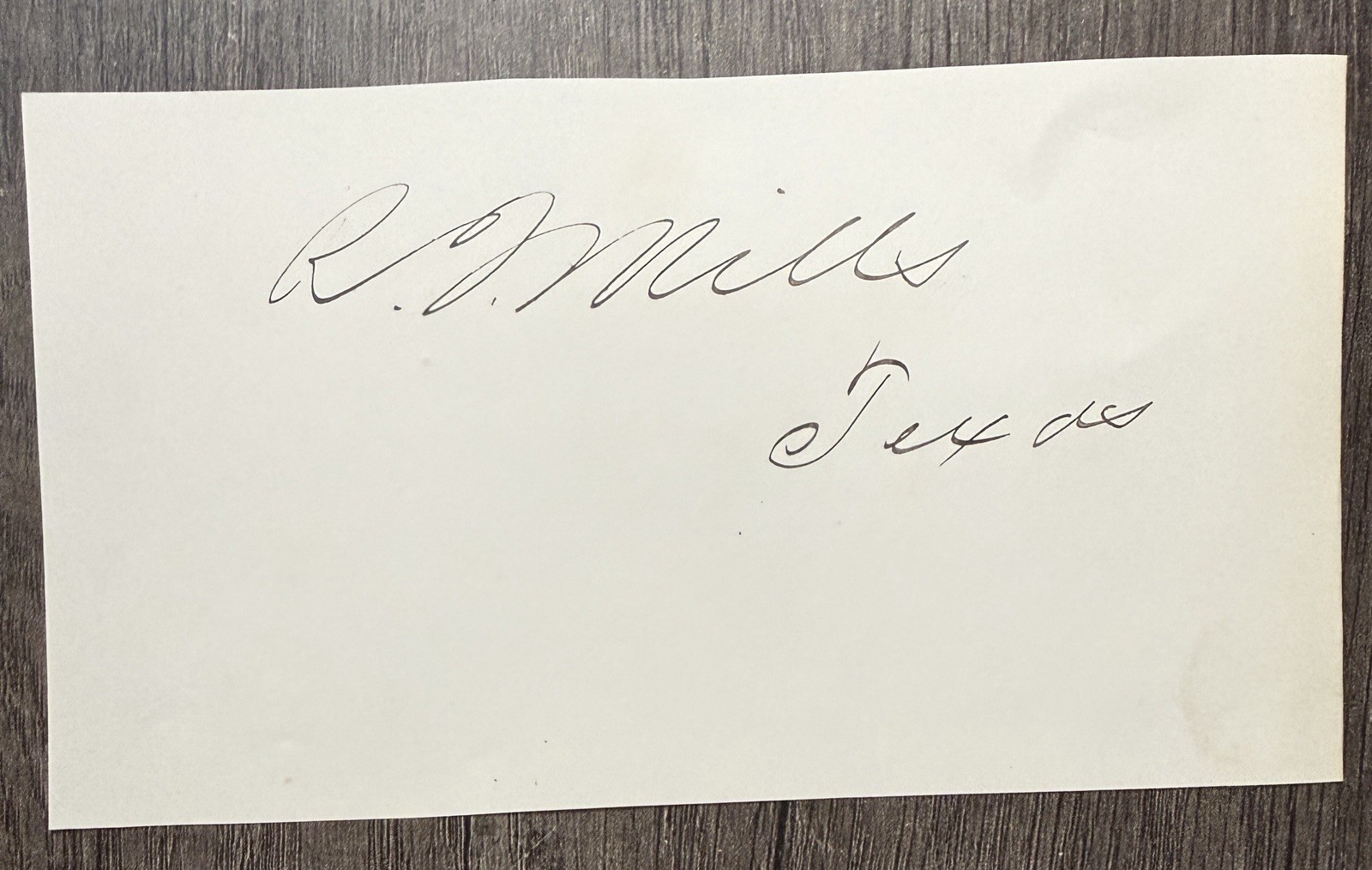 Signed Roger Q. Mills US Senator Civil War Colonel Texas Infantry