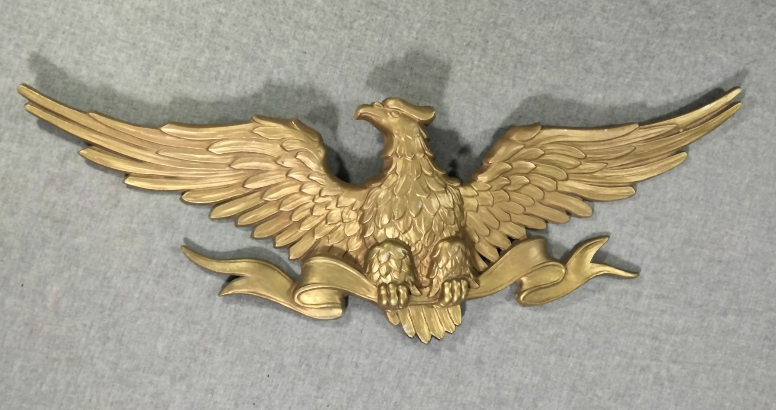 Sexton VTG 1971 USA Cast Metal Eagle Wall Plaque Brown With Spread Wings 27\