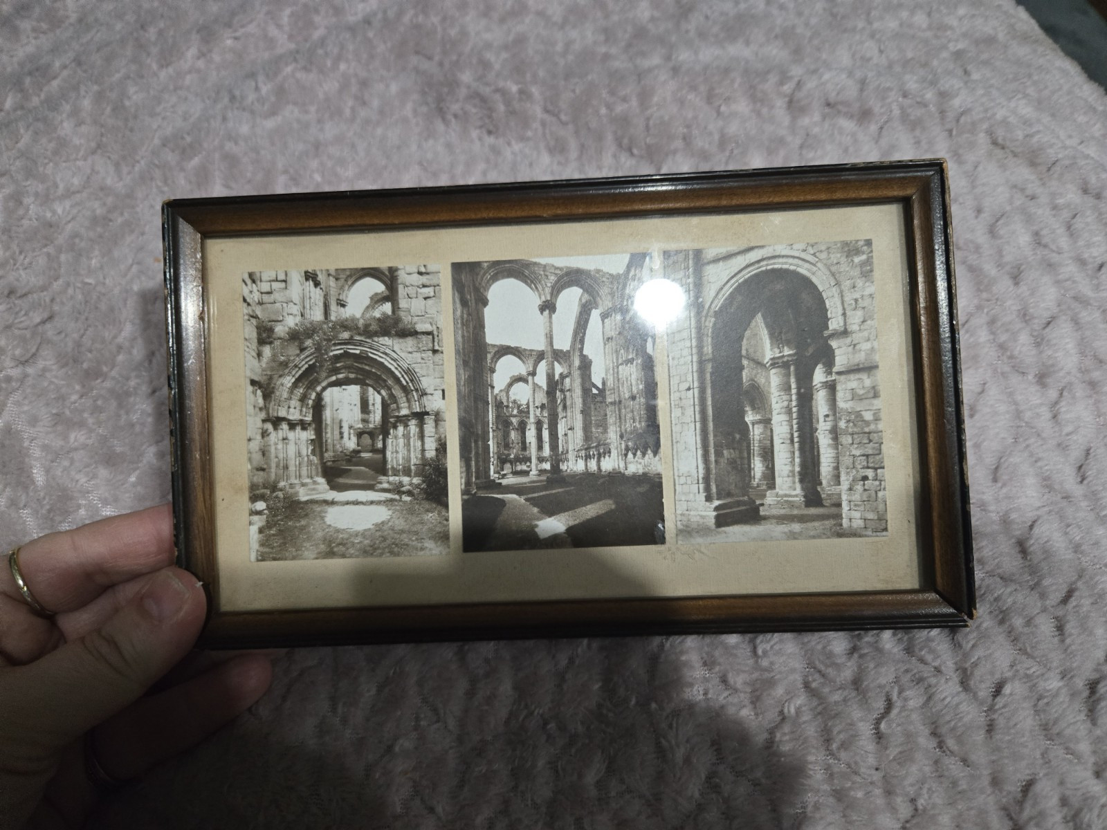 Antique Dryburgh Abbey ruins Picture Framed