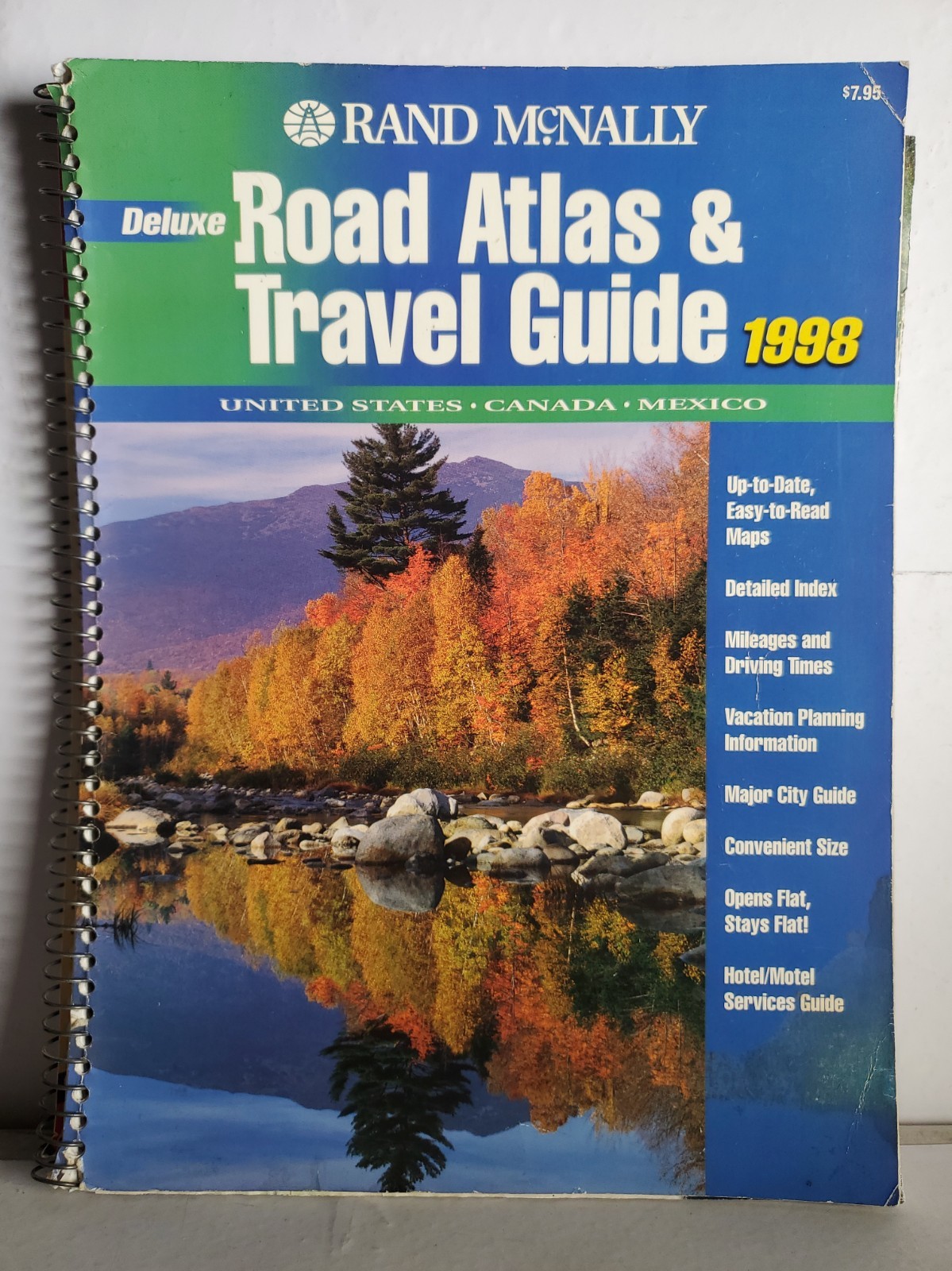 Rand McNally 1998 Deluxe Road Atlas Travel Guide USA Canada Mexico