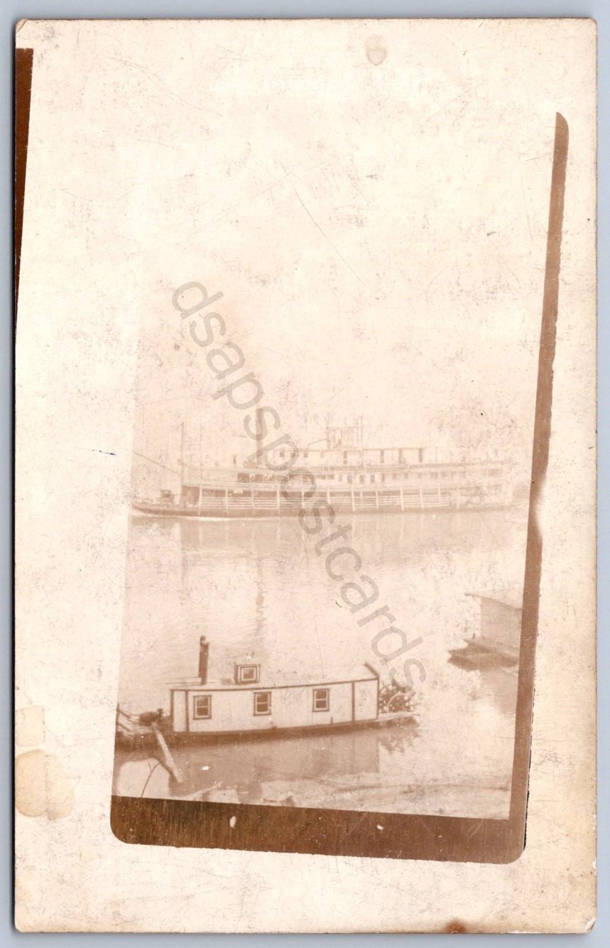 K44/ Ship RPPC Postcard c1910 Riverboat Steamer Sternwheeler Steamboat 93