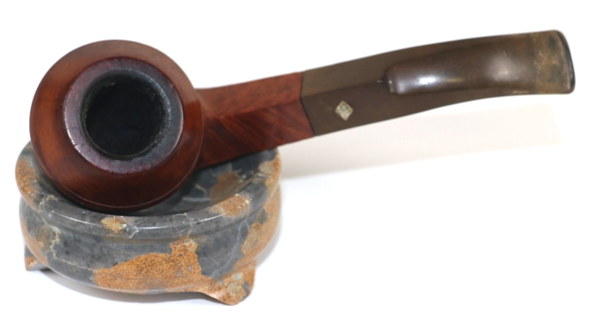 Rare Early OWN MAKE BBB Sterling Bent Bulldog 428 Estate Pipe