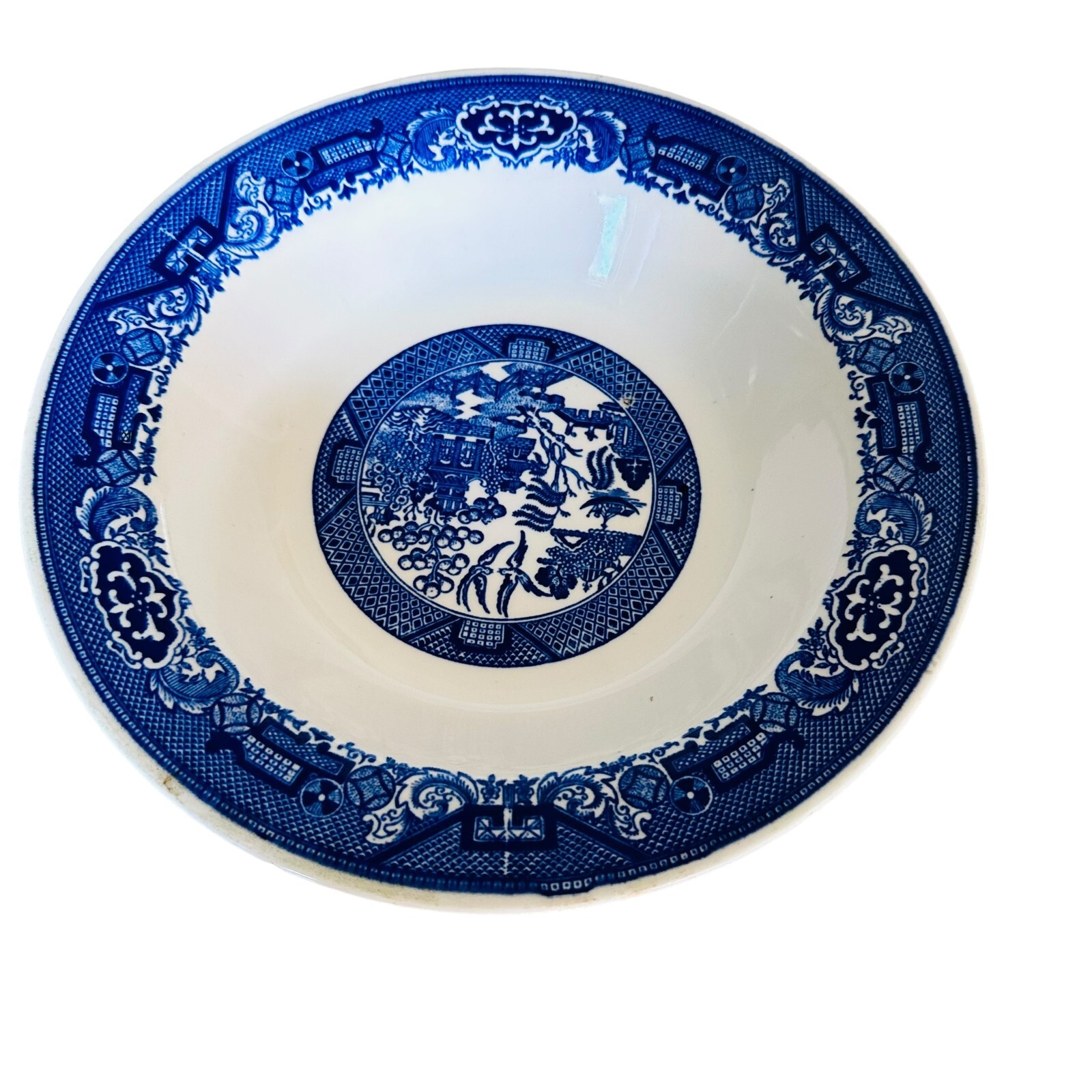 vtg Willow Ware Royal China Underglazed bowl 10\