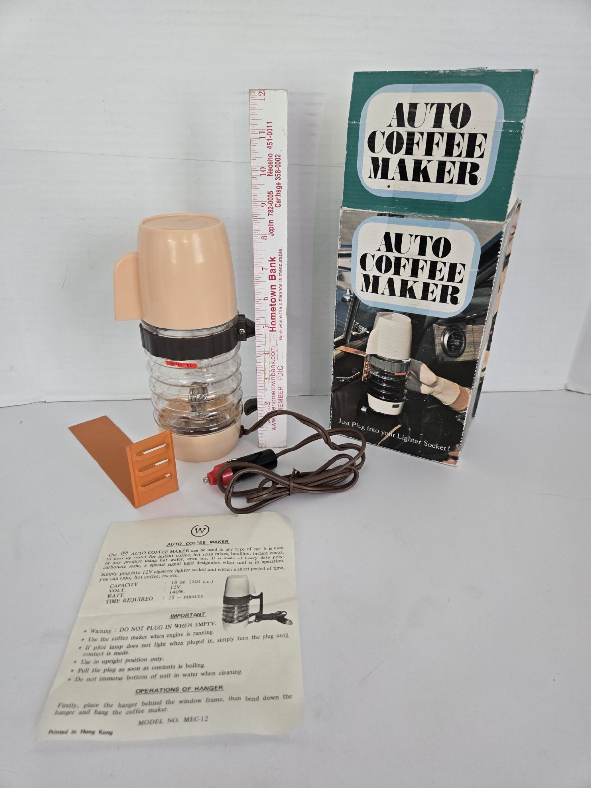 Vintage 1960-1970's Auto Coffee Maker #MEC-12 Original Box Tested 