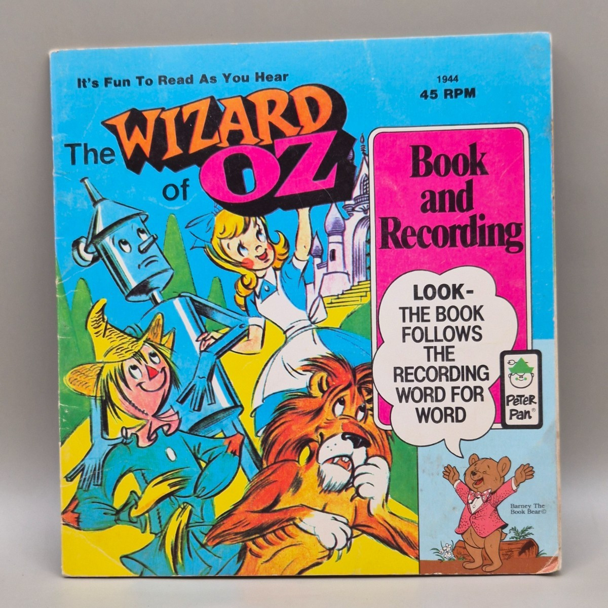 THE WIZARD OF OZ / CHILDREN’S BOOK & 7 INCH 45 RPM RECORD / PETER PAN #1944