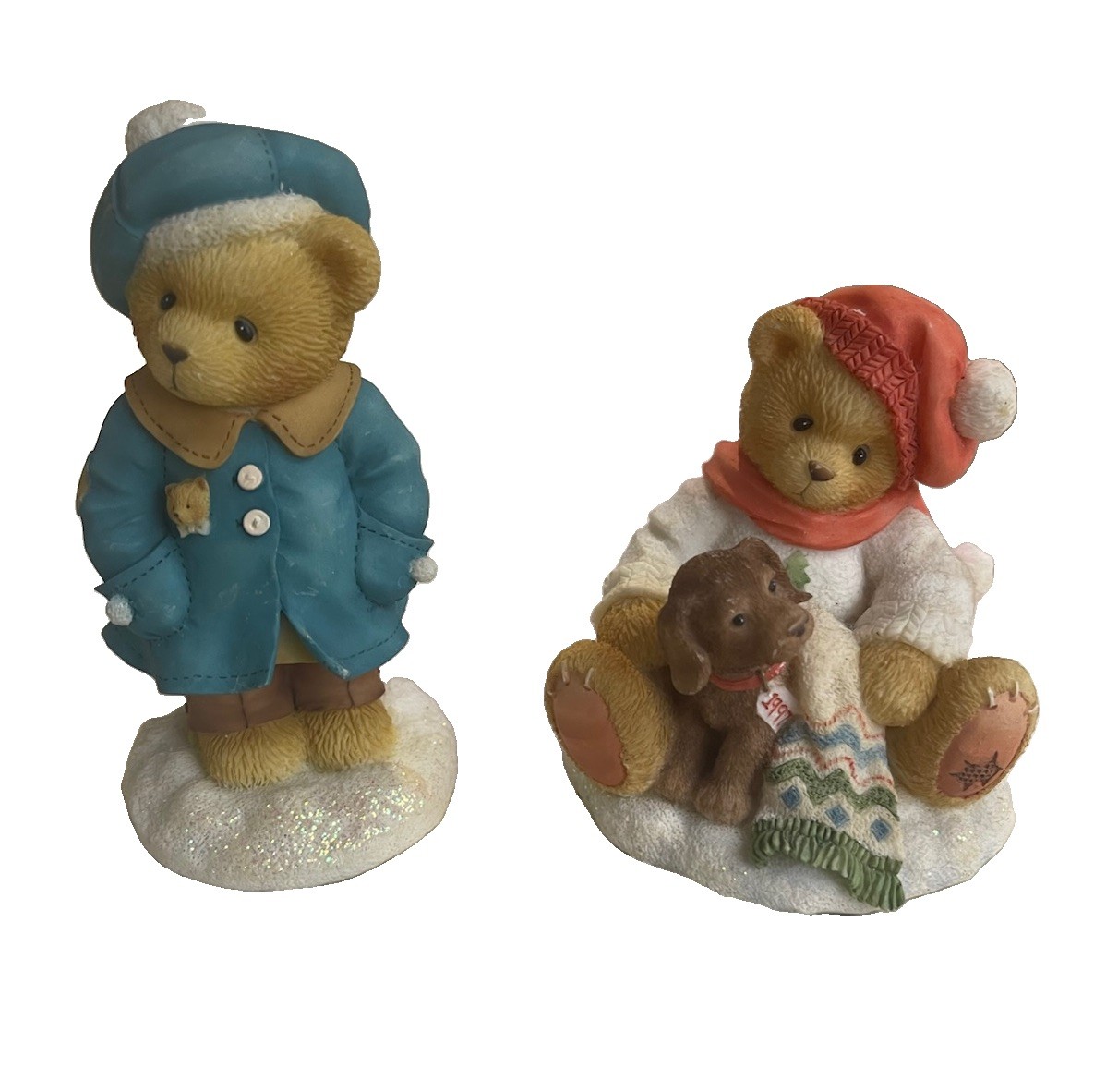 Cherished Teddies Christmas/Holiday Vintage Set: Alyssa 1999 & Lee 1997 No Box Cherished Teddies Christmas/Holiday Vintage Set: Alyssa 1999 & Lee 1997 No Box