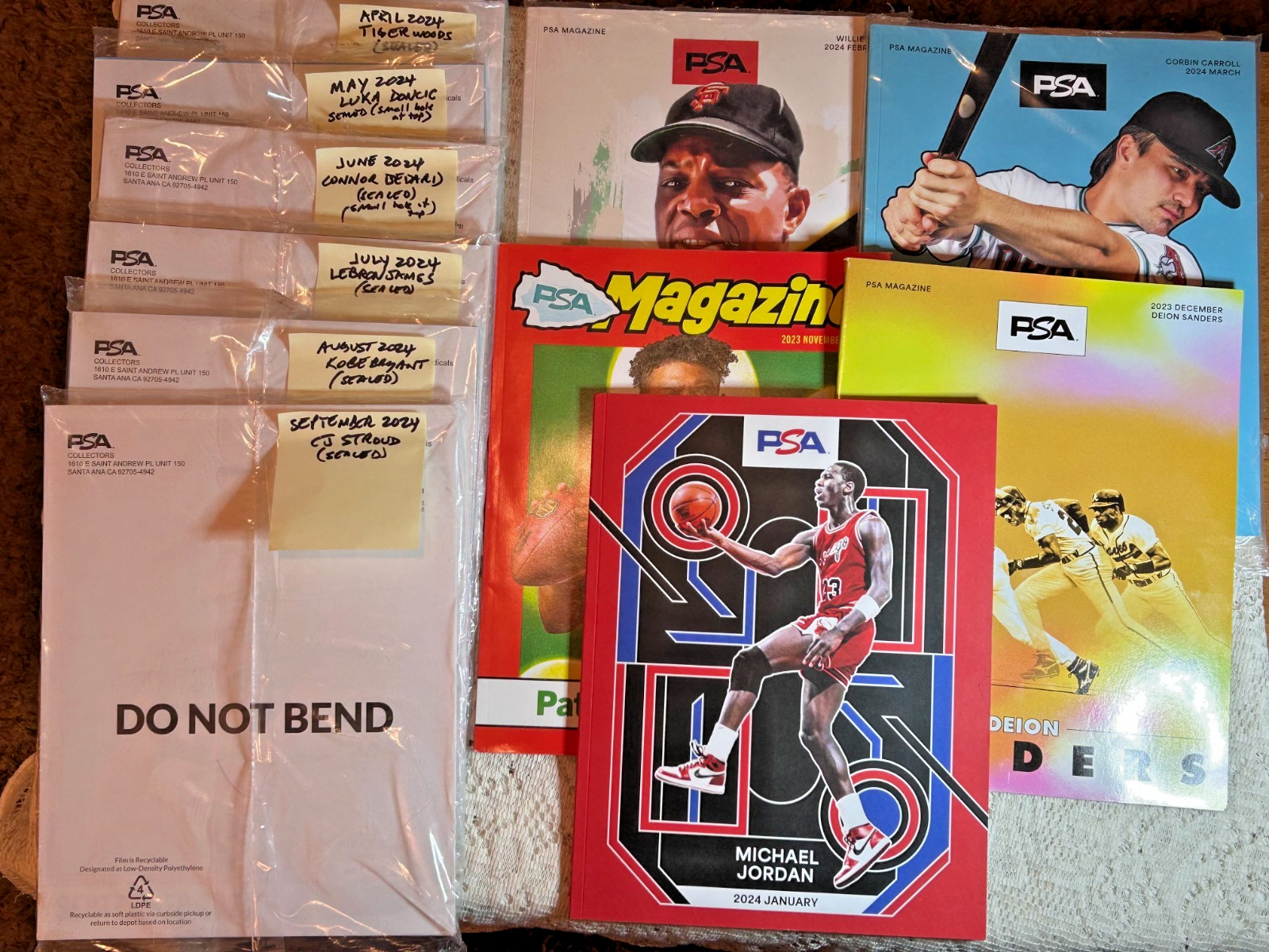 PSA COLLECTORS Magazine NOV 2023-SEPT 2024-LOT OF 11 - please read description