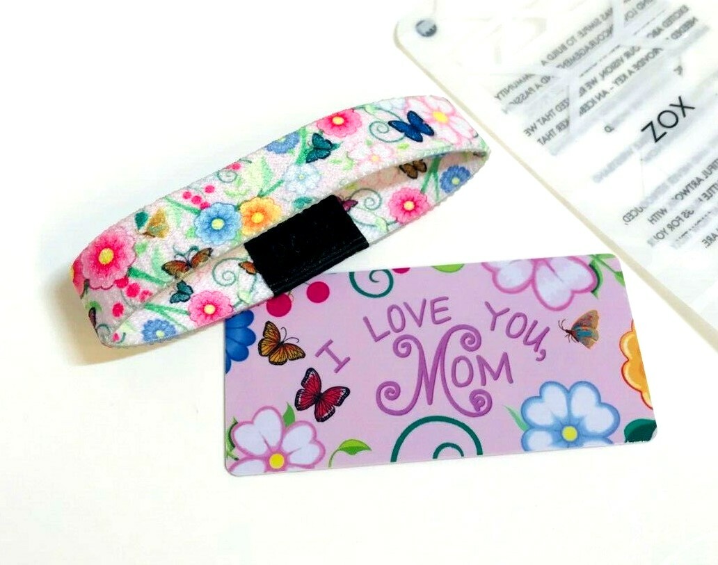 ZOX **I LOVE YOU MOM** Silver Single medium NIP W/CARD