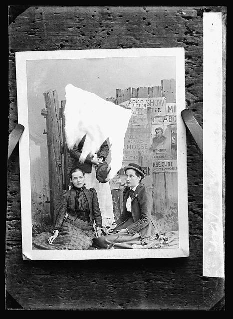 Photo:Jas. Hamilton Studio Portrait Two Women Fur Coat Posters