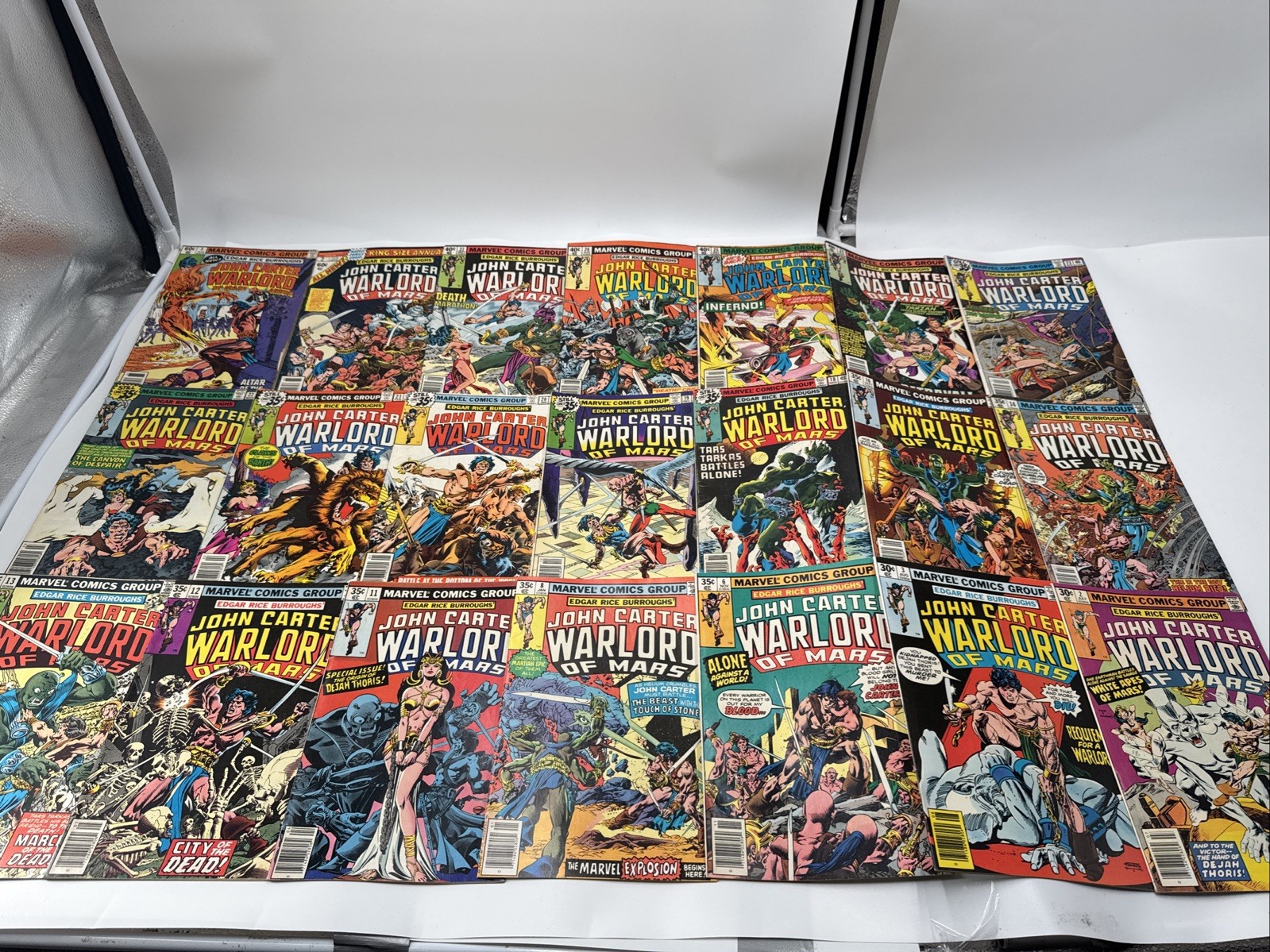 John Carter Warlord of Mars 2-3 6 8 11-14 16 18-27 Marvel Comic Lot Of 21 Bronze John Carter Warlord of Mars 2-3 6 8 11-14 16 18-27 Marvel Comic Lot Of 21 Bronze