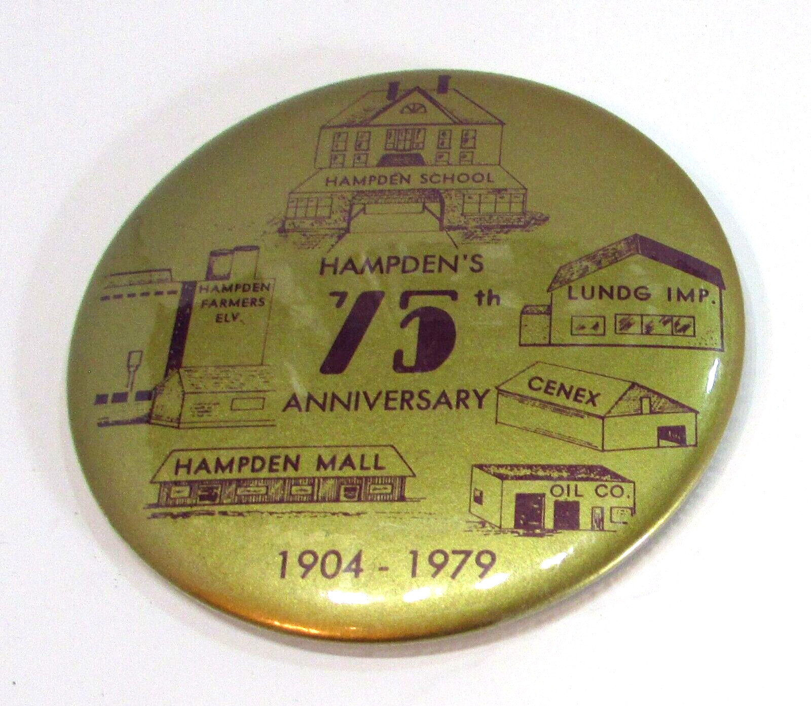 1904-1979 Hampden ND 75th Anniversary Large 3.5\