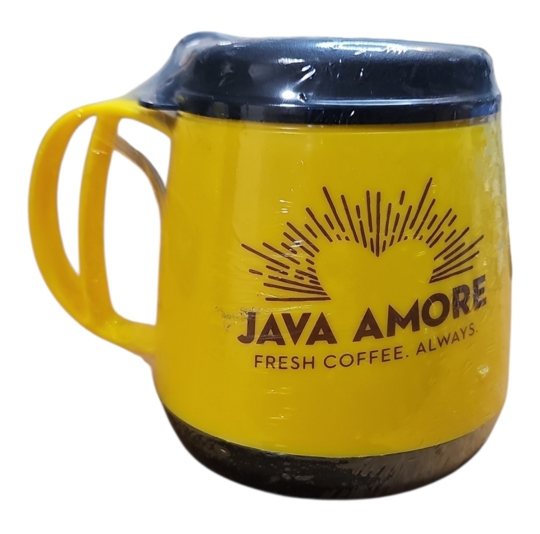 Vintage Love\'s Travel Stops Java Amore Travel Mug Yellow ThermoServ New Sealed