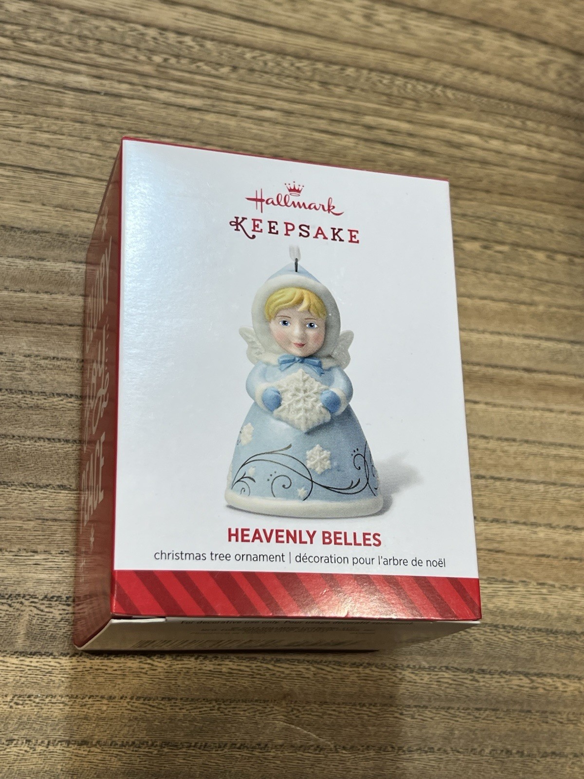 HALLMARK 2014 SERIES ORNAMENT #2~PORCELAIN ANGEL BELL~HEAVENLY BELLES