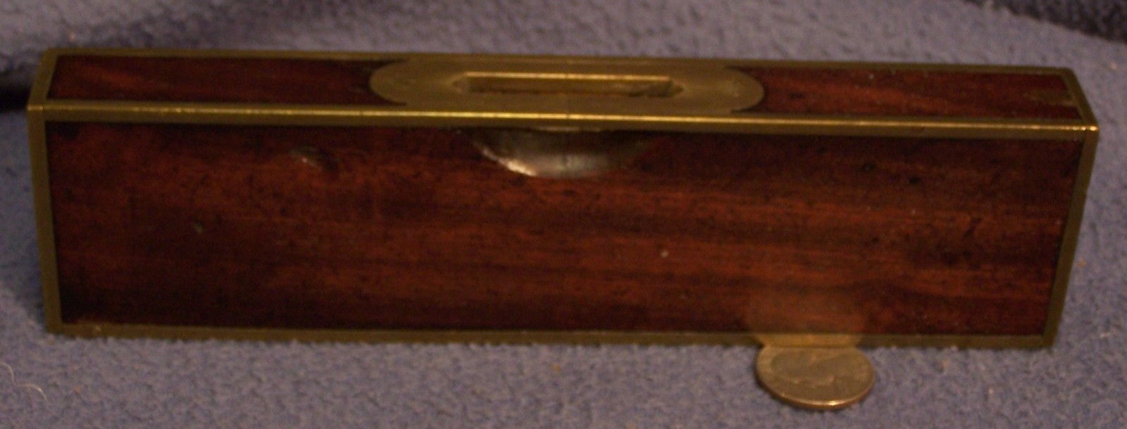 Unmarked & Early 8 inch One Window Brass Bound Rosewood Level good bubbles