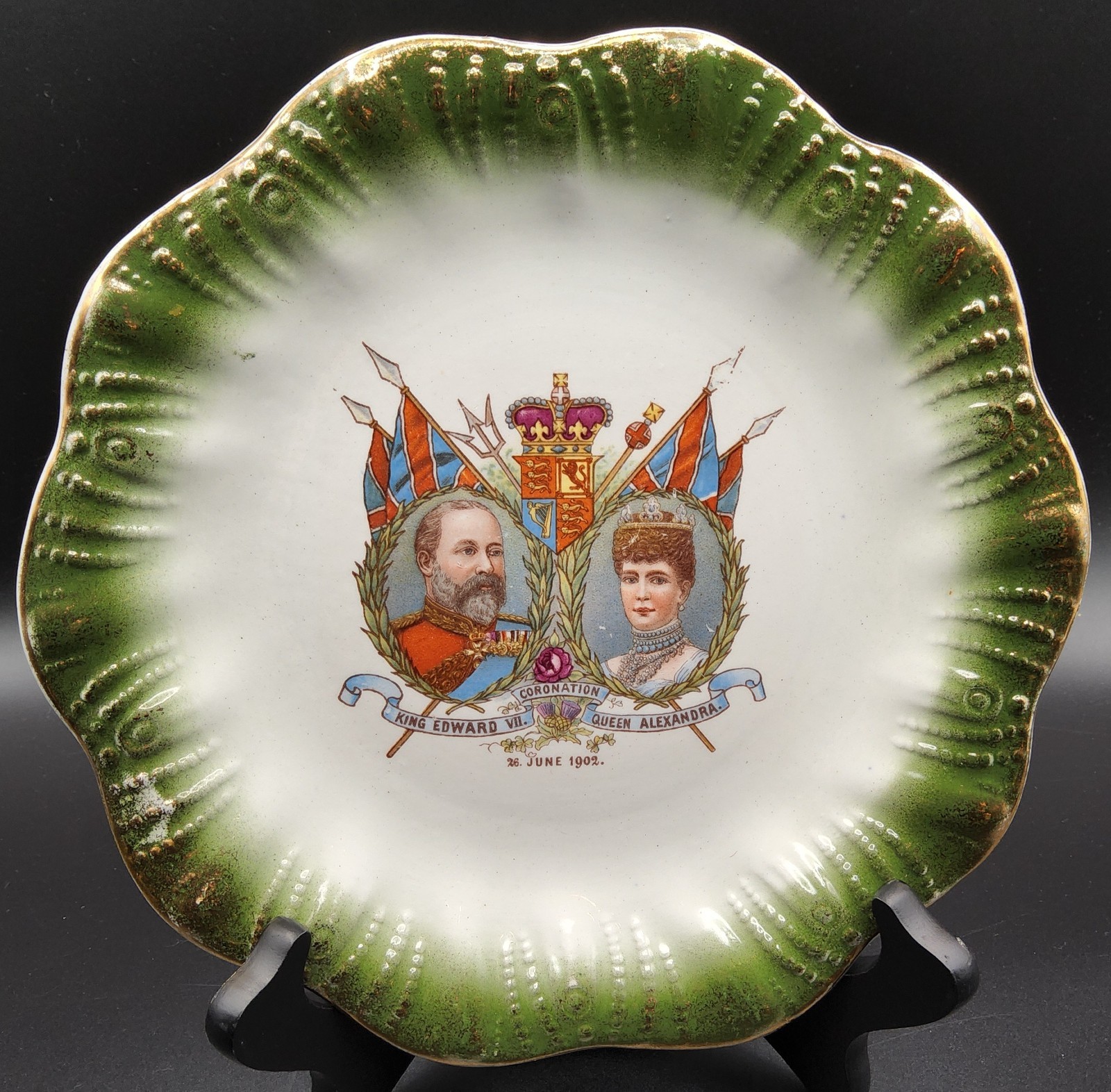 Antique King Edward VII & Queen Alexandra June 26 1902 Coronation Plate