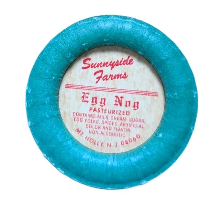 Vintage Sunnyside Farms Christmas EGG NOG Mt Holly, NJ Milk Bottle Caps  8 Caps