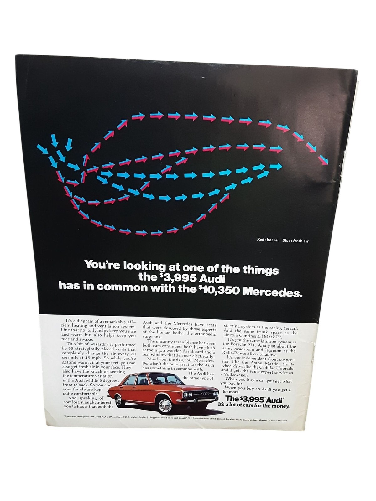1973 Audi 100 LS Vintage Ad - Audi vs Mercedes Comparison